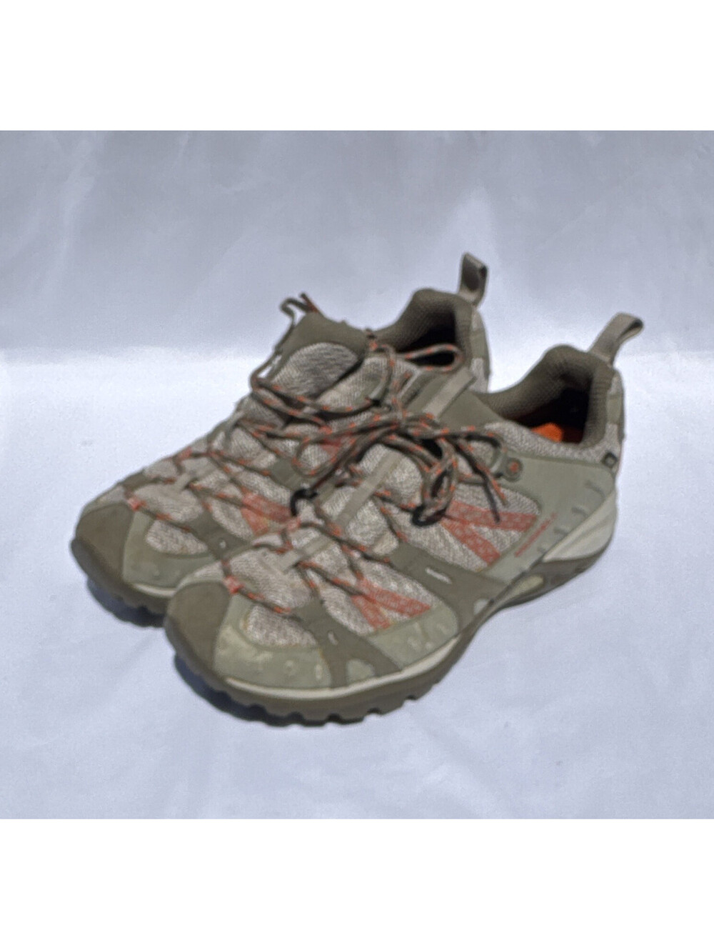 Merrell Siren Sport Women’s Hiking/Walking Shoes Gray Orange Mesh Lace-Up